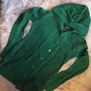 Hooded Iris Sweater Kelley Green